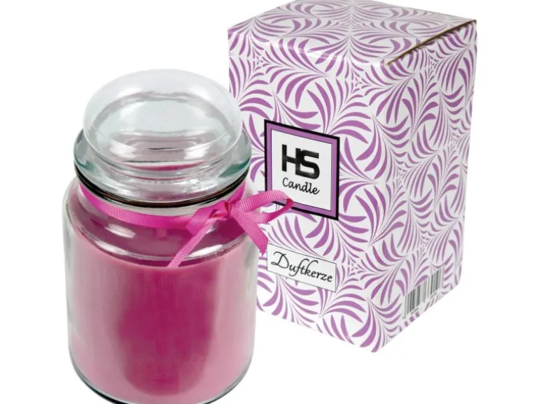 HS Candle Duftkerze & Bonbon Glas Ø10cm Lavendel