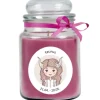 HS Candle Duftkerze & Glas Sternzeichen Lavendel 110 Stunden Stier