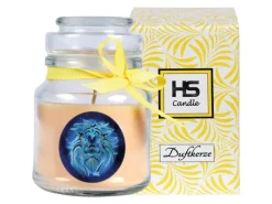 HS Candle Duftkerze & Glas Sternzeichen Vanille 30 Stunden Löwe