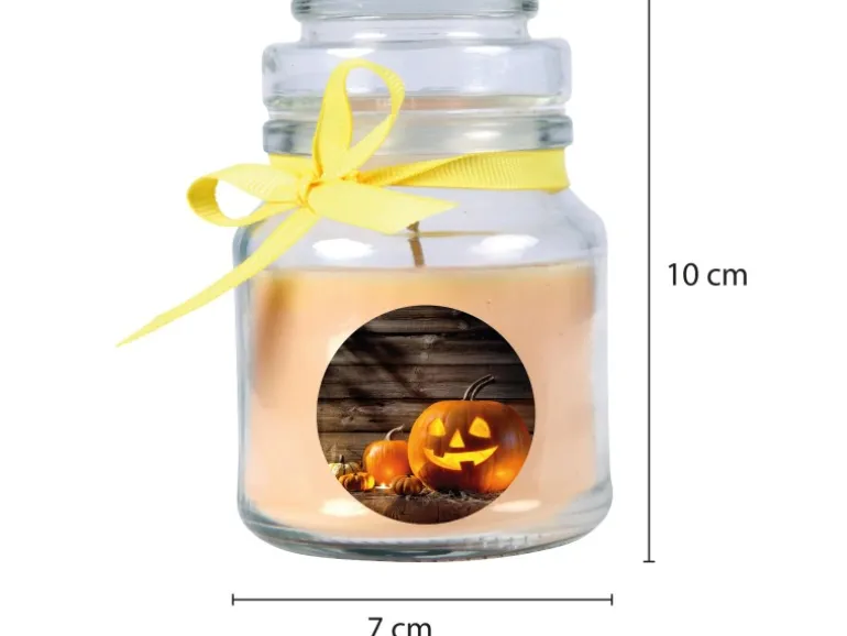 HS Candle Duftkerze & Glas Halloween Creme Bonbon 30h