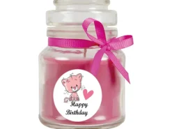 HS Candle Duftkerze & Glas Geburtstag Lavendel Lila