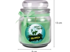 HS Candle Duftkerze & Glas Halloween Grün Bonbon 70h