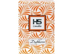 HS Candle Duftkerze & Glas Weihnachten Orange Bonbon 70h
