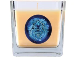 HS Candle Duftkerze & Glas Sternzeichen Vanille 50 Stunden Löwe