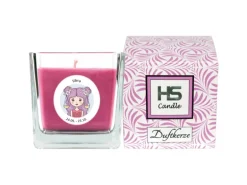 HS Candle Duftkerze & Glas Sternzeichen Lavendel 50 Stunden Waage