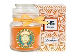 HS Candle Duftkerze & Glas Sternzeichen Honigmelone 30 Stunden Zwillinge