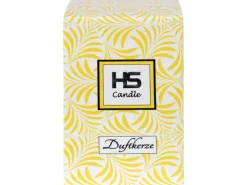 HS Candle Duftkerze & Glas Weihnachten Creme Bonbon 30h