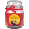 HS Candle Duftkerze & Glas Karneval Rot Bonbon 70h