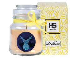 HS Candle Duftkerze & Glas Sternzeichen Vanille 30 Stunden Steinbock