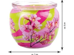 HS Candle Duftkerze Motiv 6er Pack Blütenzauber