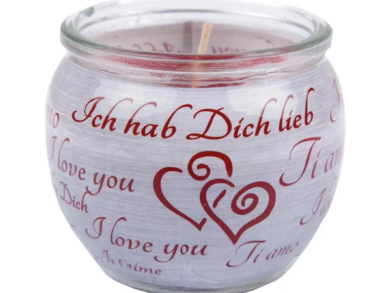 HS Candle Duftkerze Sprüche Kerze Raumduft Ich Liebe Dich