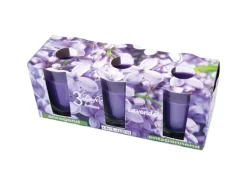 HS Candle Duftkerzen Classic Kerzen 3er Pack Lavendel