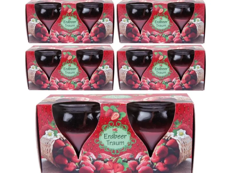HS Candle Duftkerzen Creation 10er Pack Erdbeer Traum