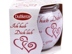 HS Candle Duftkerzen Sprüche 6er Pack Ich Liebe Dich