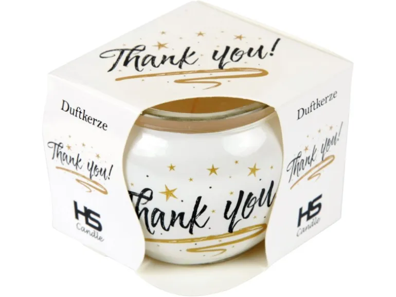 HS Candle Duftkerzen Sprüche 6er Pack Thank You