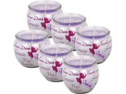 HS Candle Duftkerzen Sprüche 6er Pack Danke Schön