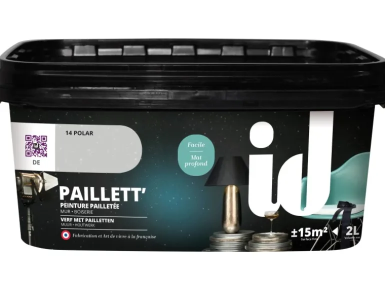 id Wandfarbe Paillett Polar 2 l