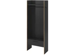Inn.Furn Garderobe Salud in Grau und Nox Eiche 70 x 189 cm Salud