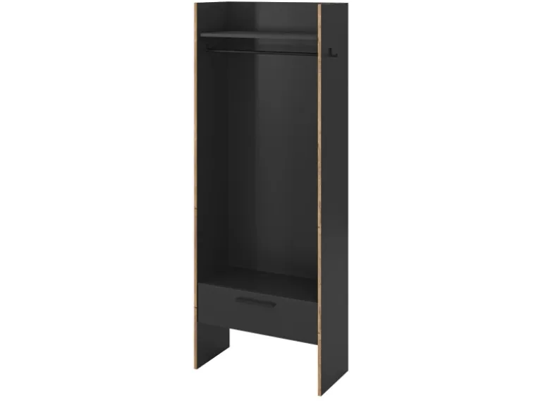 Inn.Furn Garderobe Salud in Grau und Nox Eiche 70 x 189 cm Salud