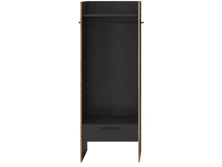 Inn.Furn Garderobe Salud in Grau und Nox Eiche 70 x 189 cm Salud