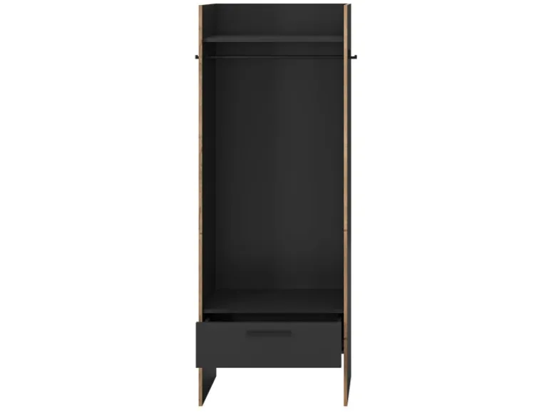 Inn.Furn Garderobe Salud in Grau und Nox Eiche 70 x 189 cm Salud
