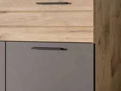 Inn.Furn Garderoben-Set Eiche Grau 3-teilig 175 cm mit Soft-Close Tomaso