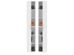 Inn.Furn Garderoben-Set 4-teilig Weiß Hochglanz 212 cm mit Spiegel SystemX