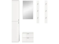 Inn.Furn Garderoben-Set 5-teilig in Weiß Hochglanz 153 cm SystemX