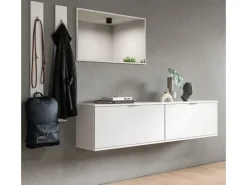 Inn.Furn Garderoben-Set 5-teilig in Weiß Hochglanz 238 cm SystemX