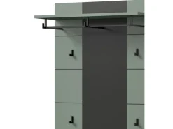 Inn.Furn Garderoben-Set 5-teilig in Salbei und Grau 255 cm Cooper