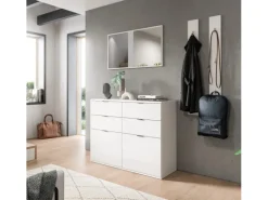 Inn.Furn Garderoben-Set 4-teilig in Weiß Hochglanz 166 cm SystemX