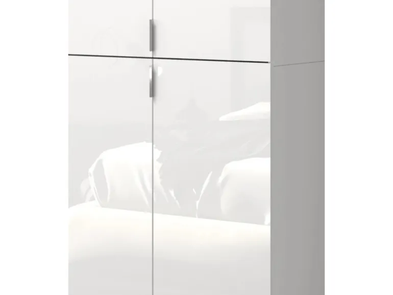 Inn.Furn Garderoben-Set 4-teilig in Weiß Hochglanz 166 cm SystemX