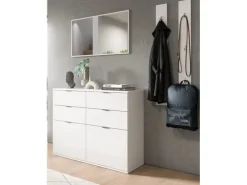 Inn.Furn Garderoben-Set 4-teilig in Weiß Hochglanz 166 cm SystemX