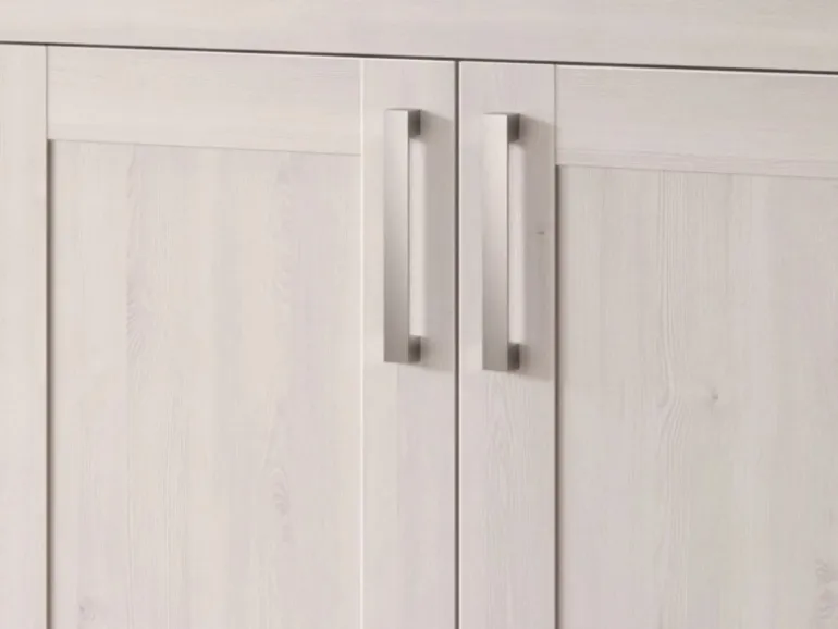 Inn.Furn Garderoben-Set 3-teilig Weiß Lärche 175 cm Landhaus-Stil Mirano