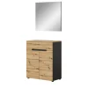 Inn.Furn Garderoben-Set 2-teilig Eiche Grau 80 cm mit Soft-Close Cooper