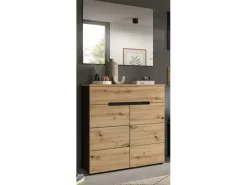 Inn.Furn Garderoben-Set 2-teilig Eiche Grau 80 cm mit Soft-Close Cooper