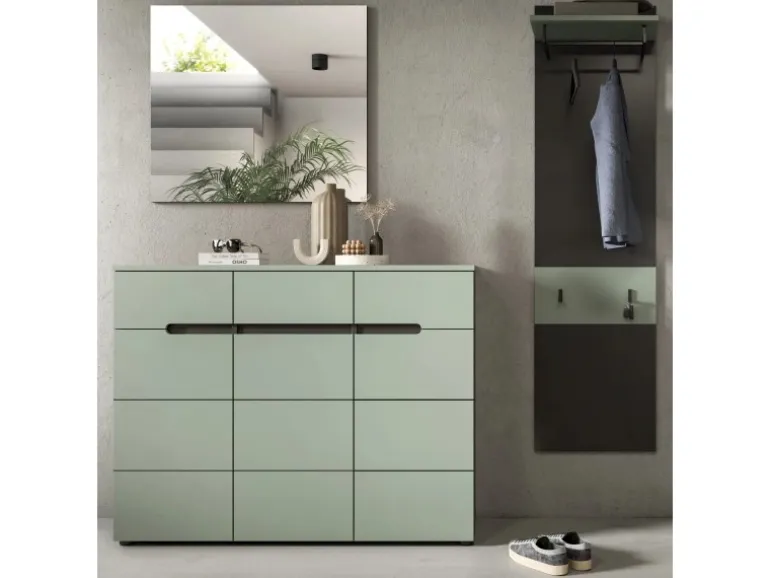 Inn.Furn Garderoben-Set 3-teilig in Salbei und Grau 180 cm Cooper