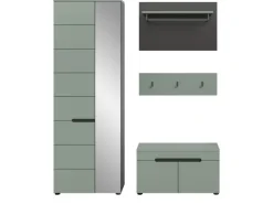 Inn.Furn Garderoben-Set 4-teilig in Salbei und Grau 160 cm Cooper