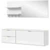 Inn.Furn Garderoben-Set 4-teilig in Weiß Hochglanz 144 cm SystemX