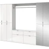Inn.Furn Garderoben-Set 5-teilig Weiß Hochglanz 273 cm Viel Stauraum SystemX