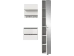 Inn.Furn Garderoben-Set 3-teilig in Weiß Hochglanz 97 cm SystemX