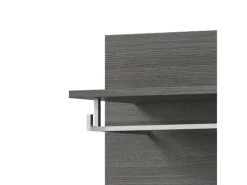 Inn.Furn Garderoben-Set 4-teilig Weiß Hochglanz Grau 175 cm Rumba
