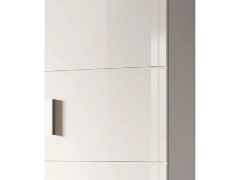 Inn.Furn Garderoben-Set 2-teilig Weiß Hochglanz 110 cm mit 10 Fächern Grazie