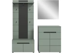 Inn.Furn Garderoben-Set 4-teilig in Salbei und Grau 175 cm Cooper