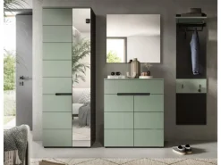 Inn.Furn Garderoben-Set 3-teilig in Salbei und Grau 140 cm Cooper