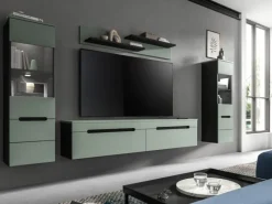 Inn.Furn TV-Lowboard und Wandboard in Salbei und Grau 170 cm Cooper