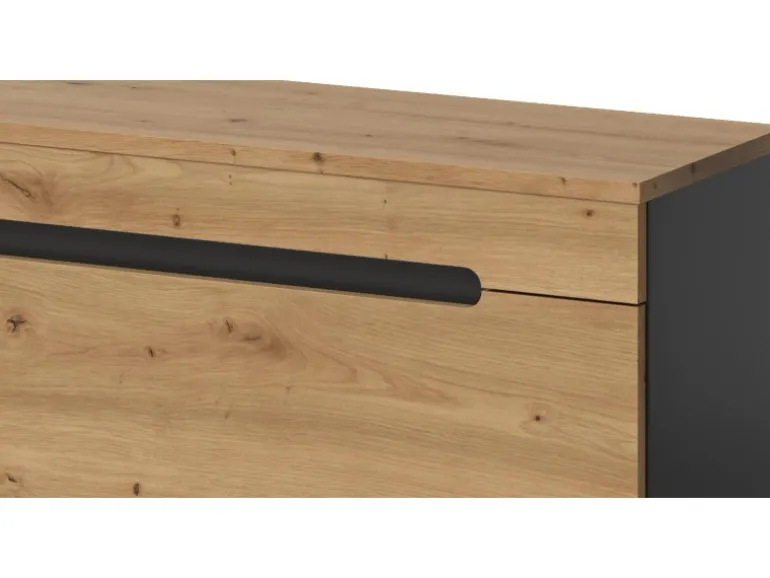 Inn.Furn TV-Lowboard und Wandboard in Eiche und Grau 170 cm Cooper