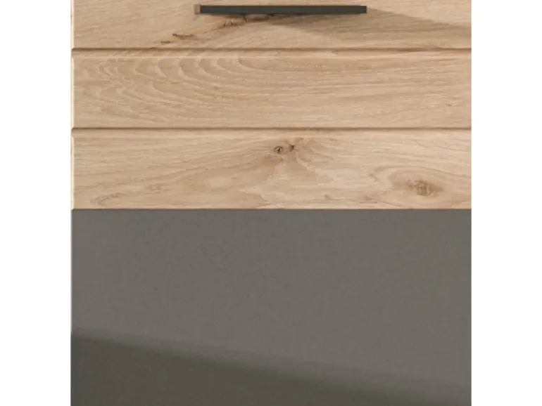 Inn.Furn Vitrine Eiche Grau 57 x 200 cm mit Soft-Close Tomaso