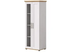 Inn.Furn Vitrine in Weiß Lärche Landhaus 64 x 161 cm Mirano