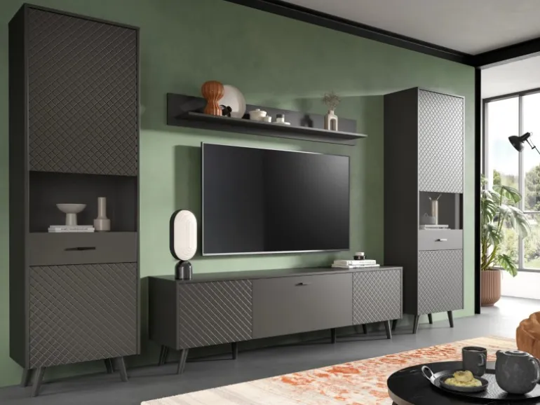 Inn.Furn Wandboard in Grau Matt 160 cm Madea